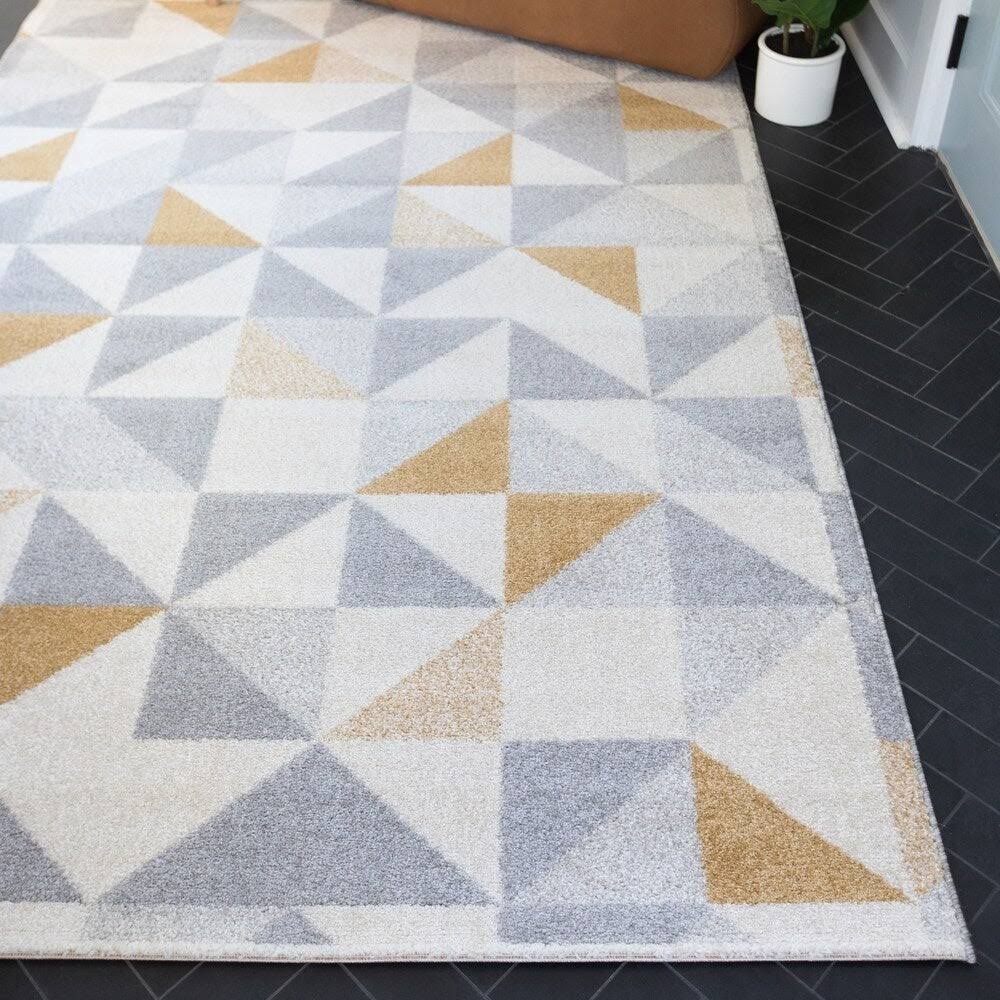 BALTA Larisa Blue 2 ft. x 7 ft. Geometric Runner Rug