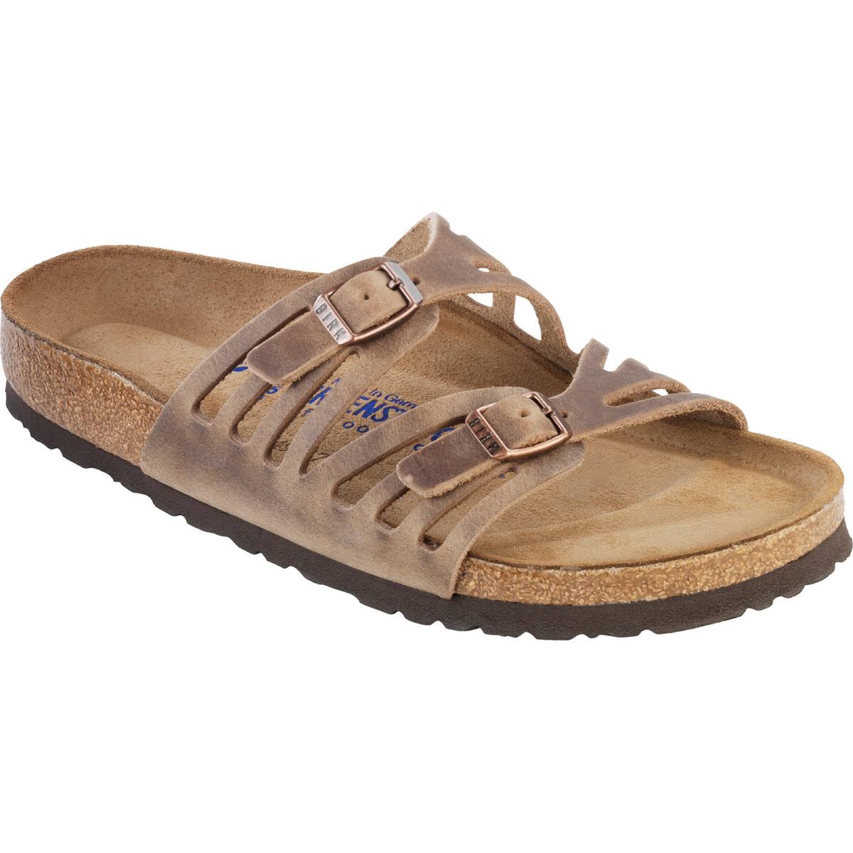 Birkenstock Women's Granada Soft Footbed Sandal - 36 - Tobacco Oiled Leather