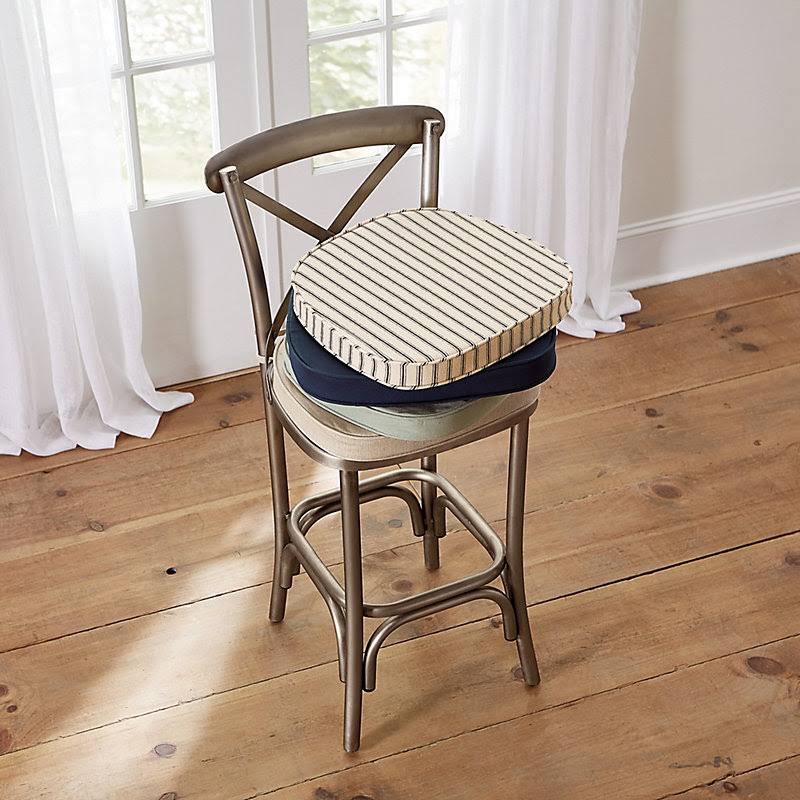 Constance Chair Cushion Vintage Ticking Stripe Black - Ballard Designs