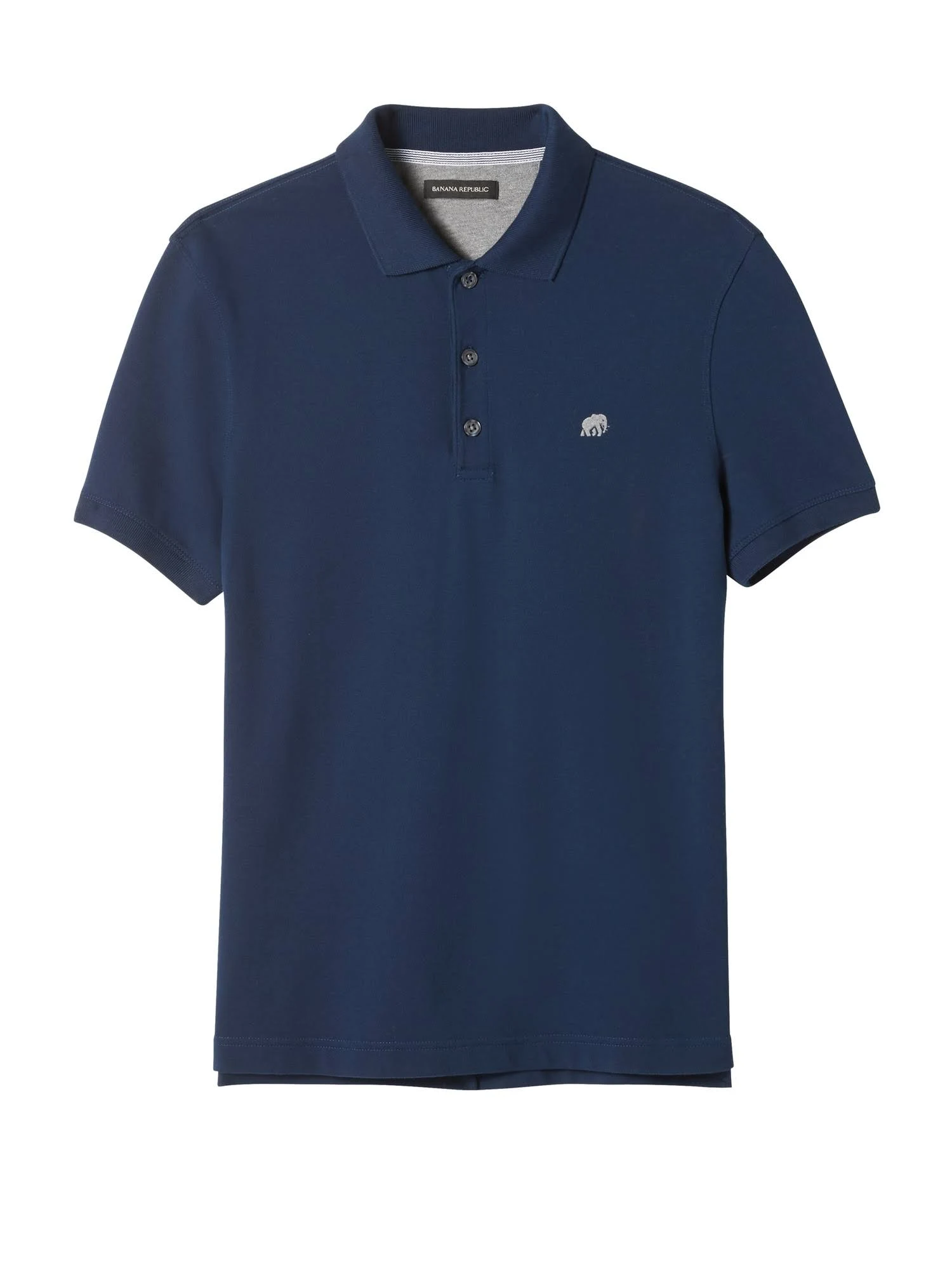 Banana Republic Men's Slim Signature Pique Polo Shirt Navy Star Size Xxs