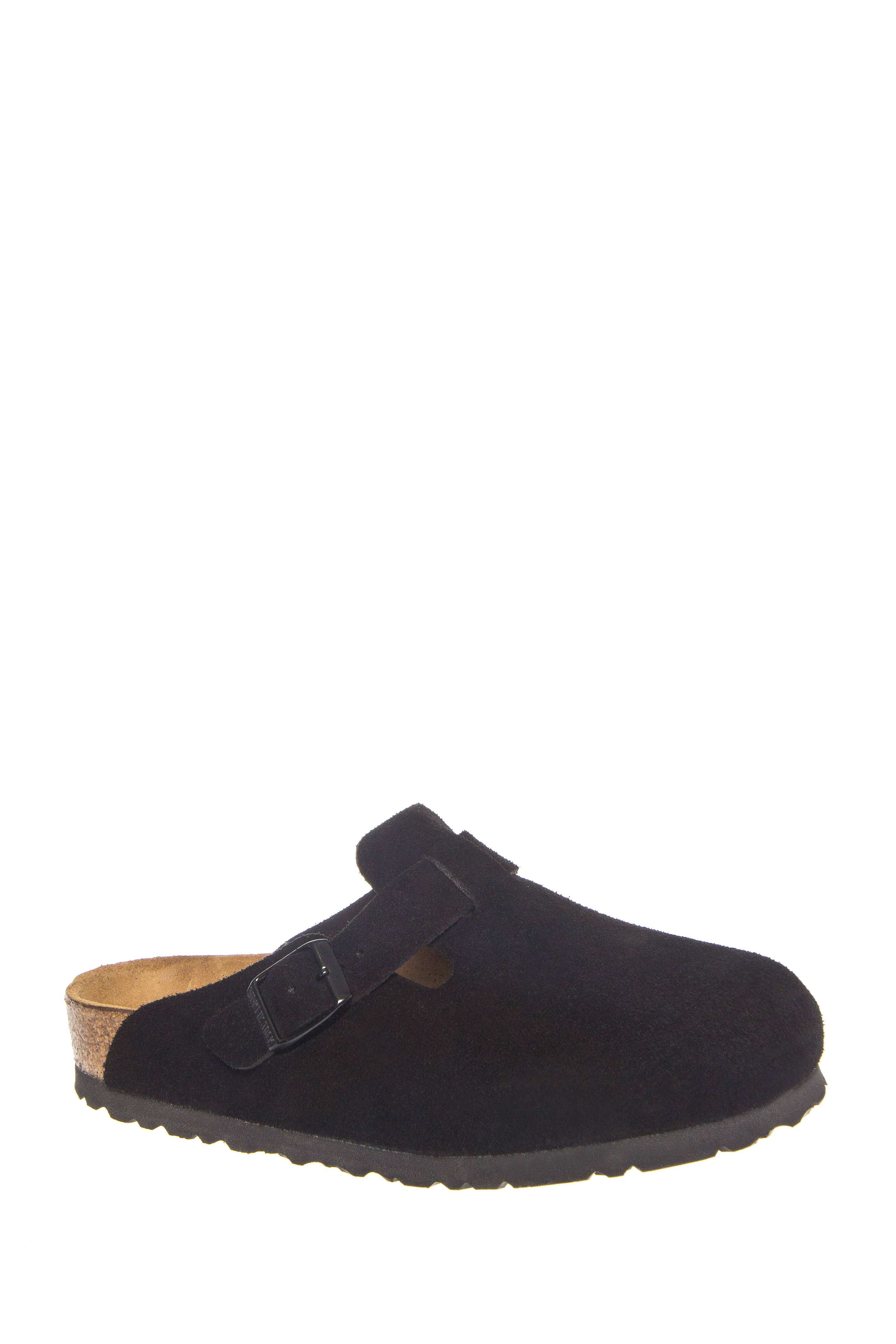 Birkenstock Boston Soft Footbed - Black Suede Size 36