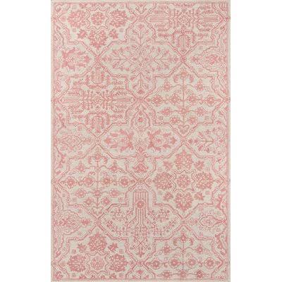 Leith Handmade Tufted Wool Pink/Ivory Rug Rug Size: Rectangle 2& x 3&