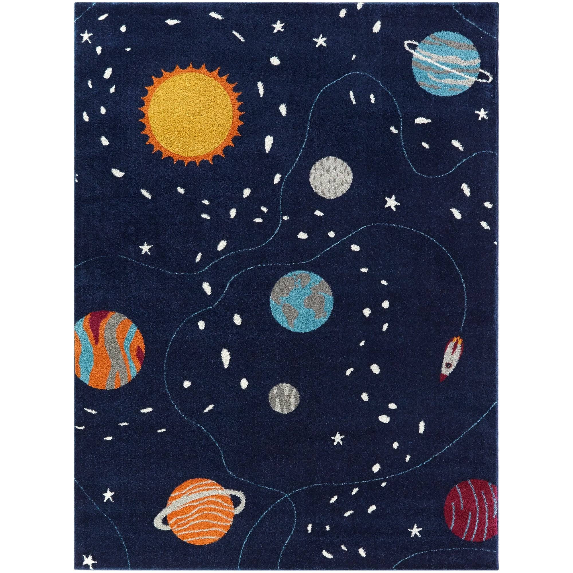 Mod-Tod Space Explorer Kids Area Rug - 3&11x22 x 5&7x22
