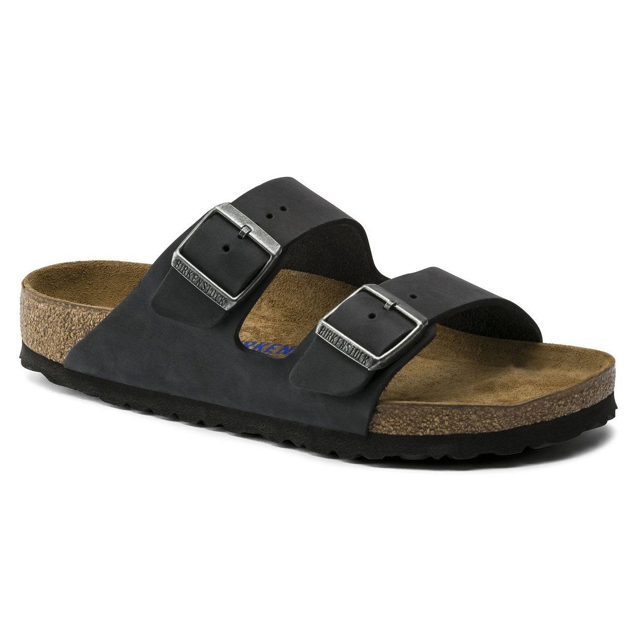 Birkenstock Arizona Soft Footbed (36 Narrow Black Oiled Leather)