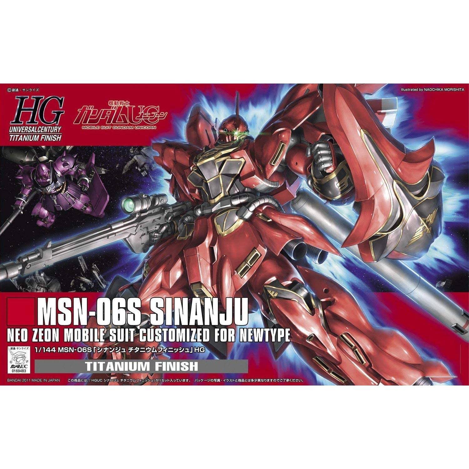 Bandai 1/144 HGUC MSN-06S Sinanju Titanium Finish Ver.