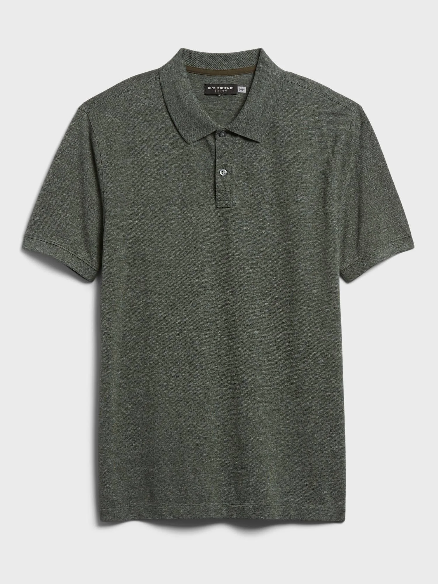 Banana Republic Men's Core Temp Pique Polo Shirt Cargo Green Size Xs