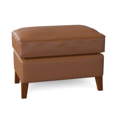 Foster 27x22 Leather Rectangle Standard Ottoman AllModern Custom Upholstery Body Fabric: Steamboat Chestnut