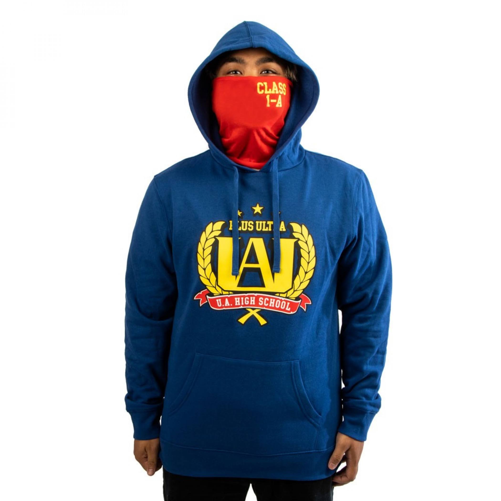 My Hero Academia Crest Hoodie with Built-in Face Mask Gaiter-2XLarge
