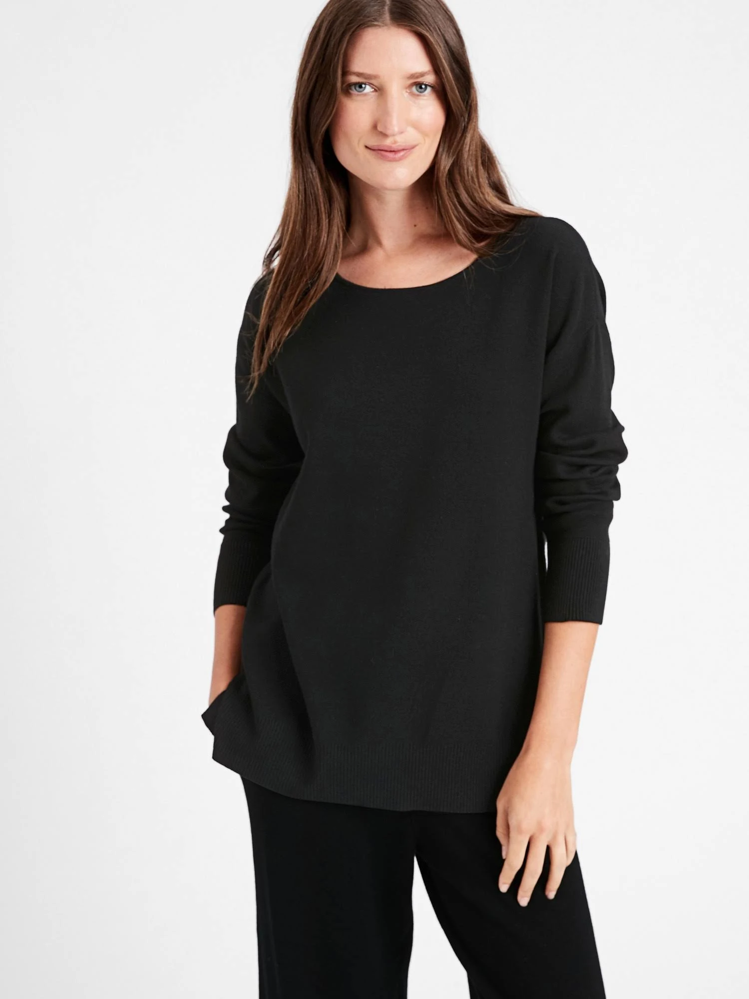 Banana Republic Women's Relaxed Sweater Tunic Black Size Xs