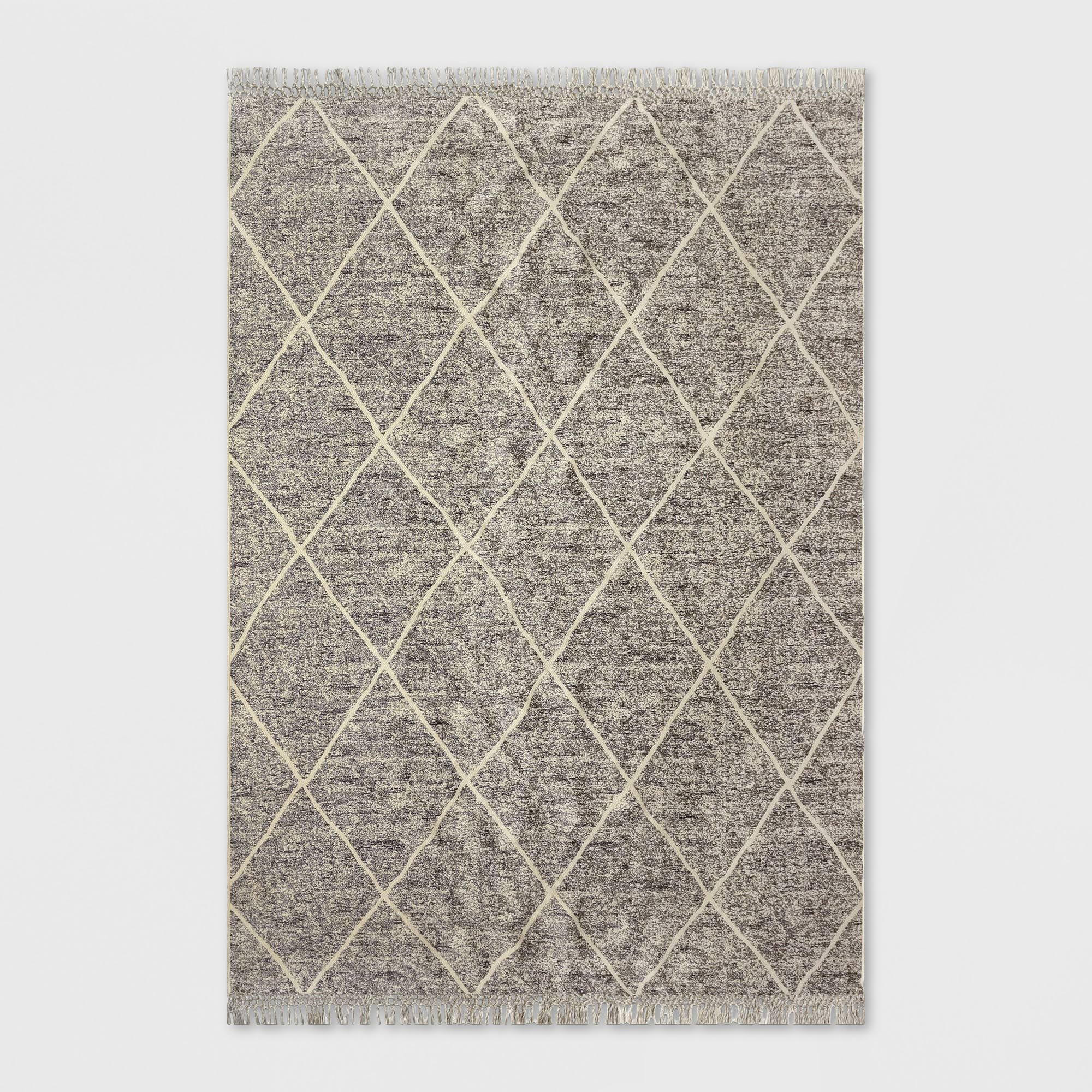 7& x 10& Desert Hatch Outdoor Rug Gray - Opalhouse