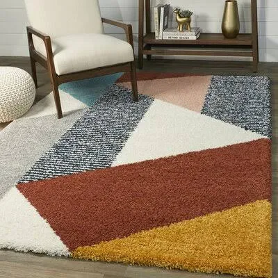 Elenora Shag Orange/Gray/Brown Rug George Oliver Rug Size: Rectangle 7&10x22 x 10&