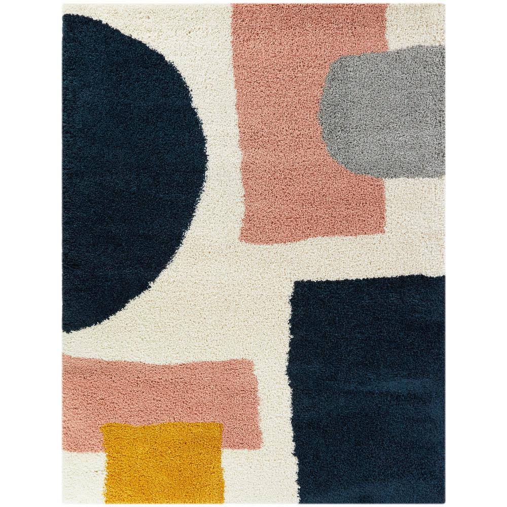 BALTA Chapelle Navy 8 ft. x 10 ft. Modern Geometric Area Rug, Blue