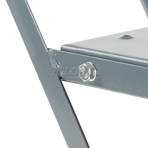 Perforated 16x22W 3 Step Steel Rolling Ladder 10x22D Top Step - 318P