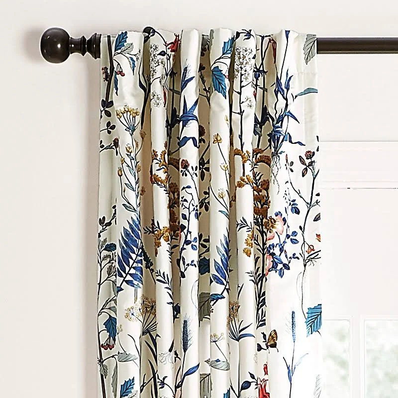 Isabella Drapery Panel Blue 108x22 - Ballard Designs