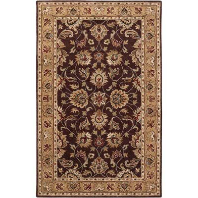 Arden Oriental Handmade Tufted Wool Burgundy Area Rug Birch Lane Rug Size: Rectangle 6& x 9&