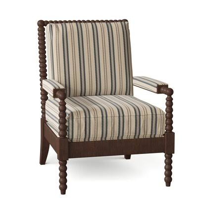 Benedetta 28x22 Wide Armchair Birch Lane Body Fabric: Abbott Denim, Leg Color: Walnut
