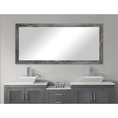 Landover Rustic Distressed Bathroom/Vanity Mirror Size: 55.5x22 H x 30.5x22 W, Finish: Gray