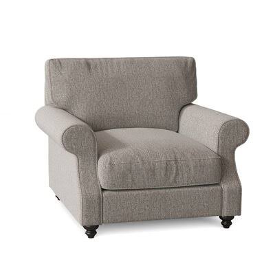 Huxley 39x22 Wide Down Cushion Armchair Birch Lane Body Fabric: Sustain Dursky Twig, Leg Color: Black Walnut