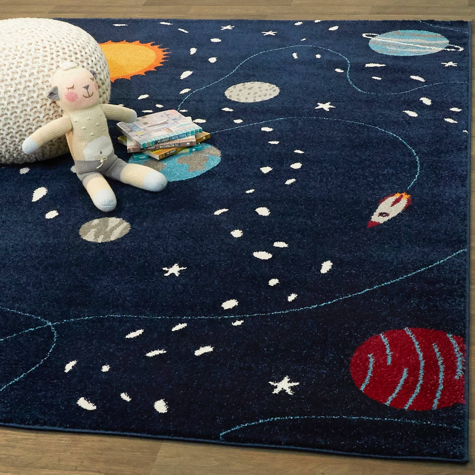 Mod-Tod Space Explorer Kids Area Rug - 3&11x22 x 5&7x22