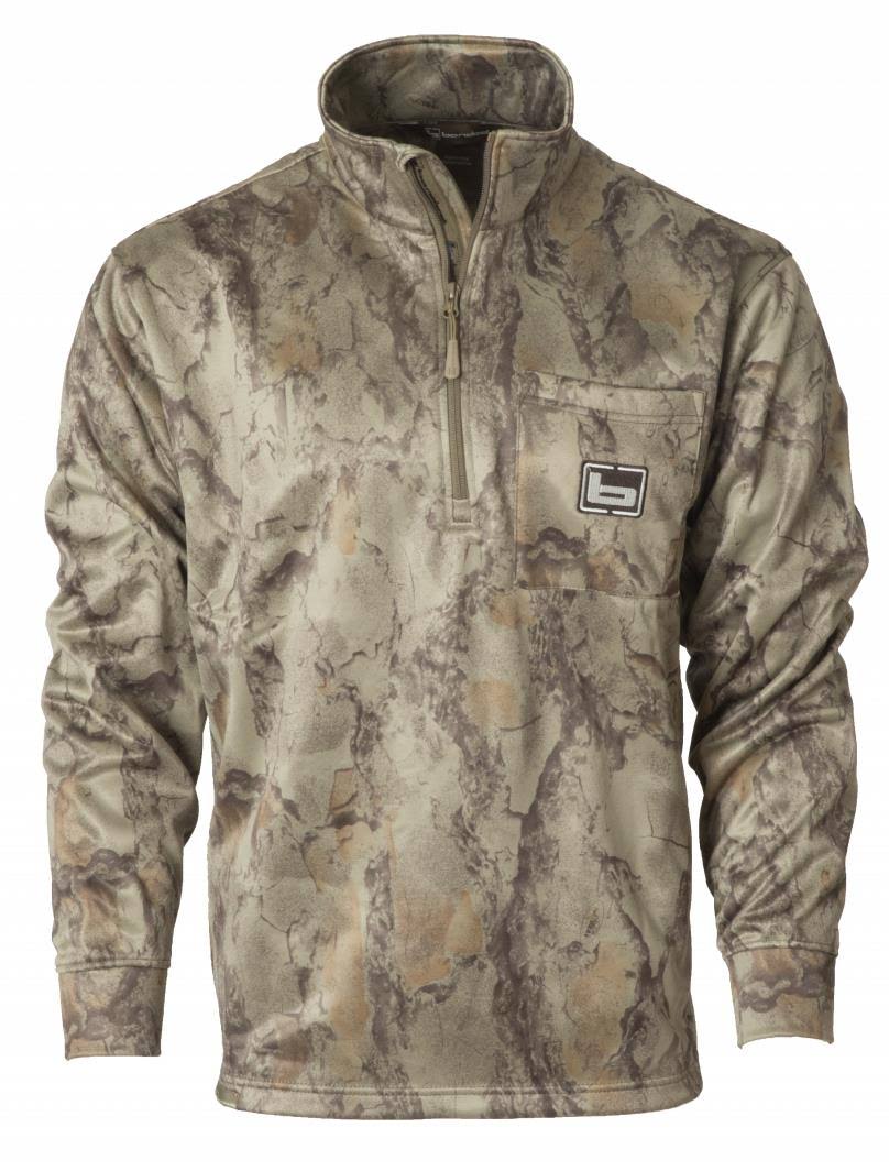 Banded Tec Fleece 1/4 Zip Pullover, Mens, Natural GEAR, 3 Extra Large