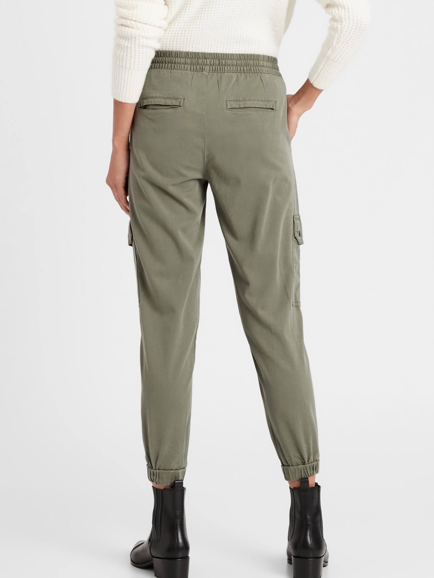 Banana Republic Women's Cargo Jogger Flight Jacket Green Size S