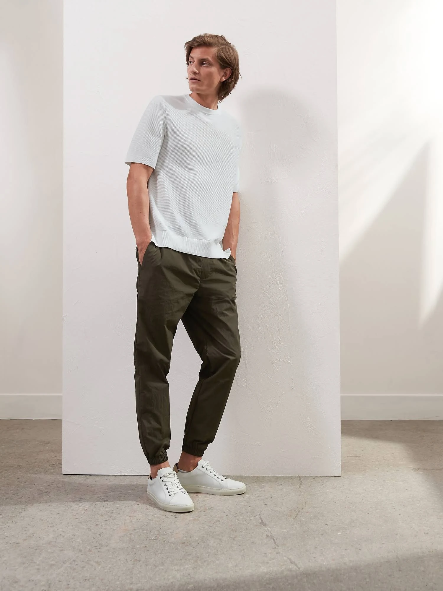 Banana Republic Men's Slim Water-Repellent Jogger Deep Green Tall Size XXL
