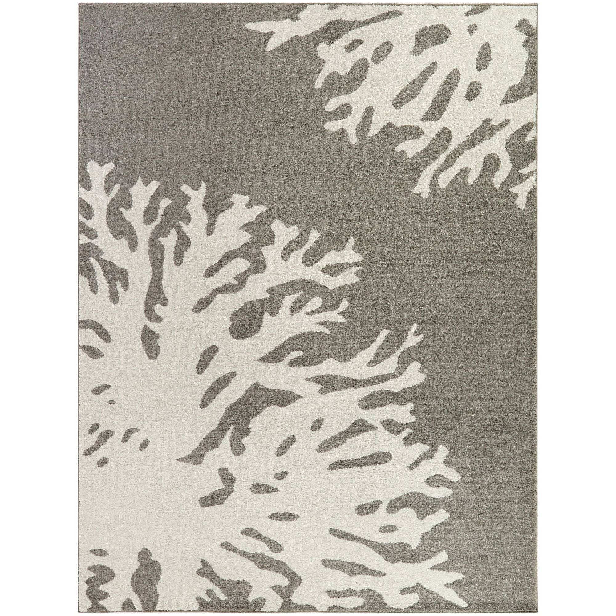 BALTA Alcester Grey 8 ft. x 10 ft. Coastal Coral Area Rug