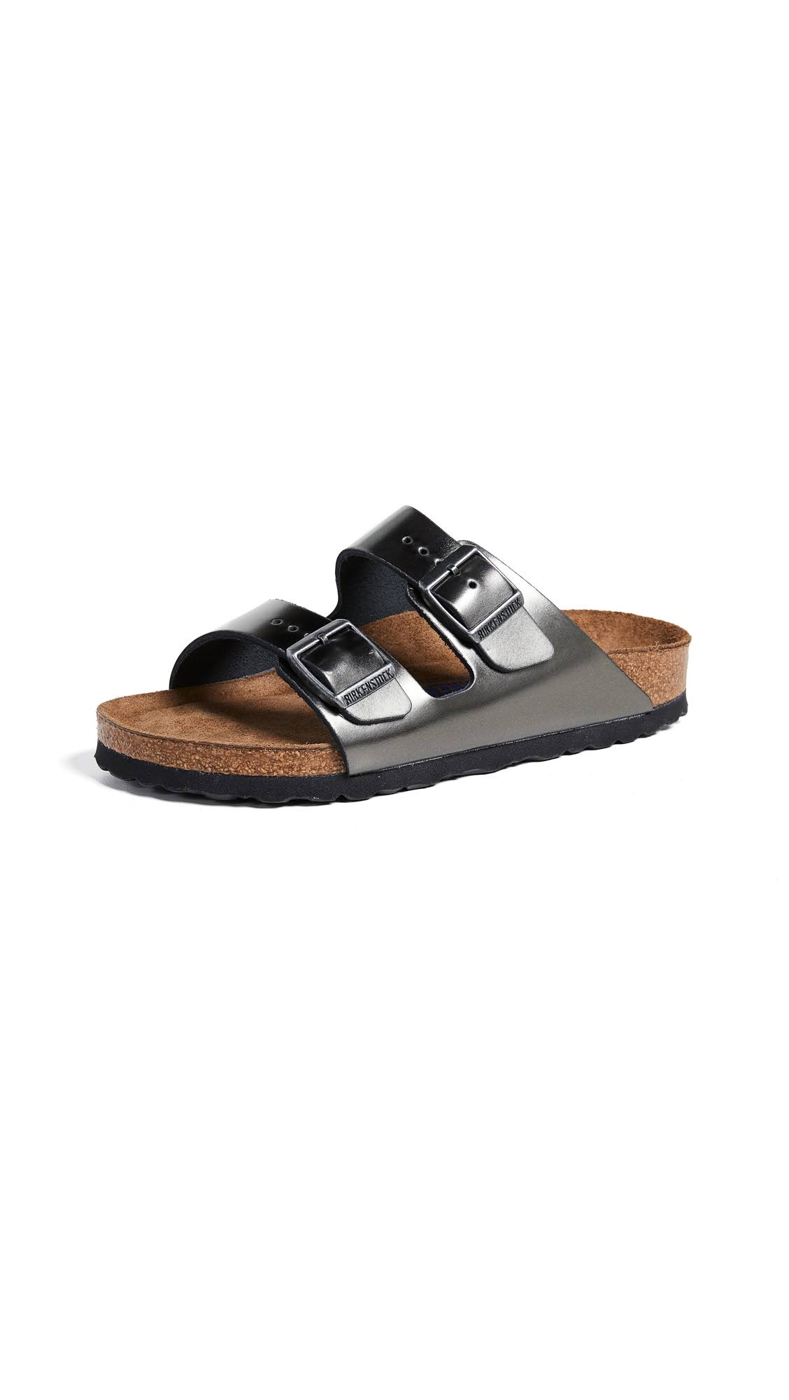 Birkenstock Arizona Soft Footbed Metallic Anthracite Sandal