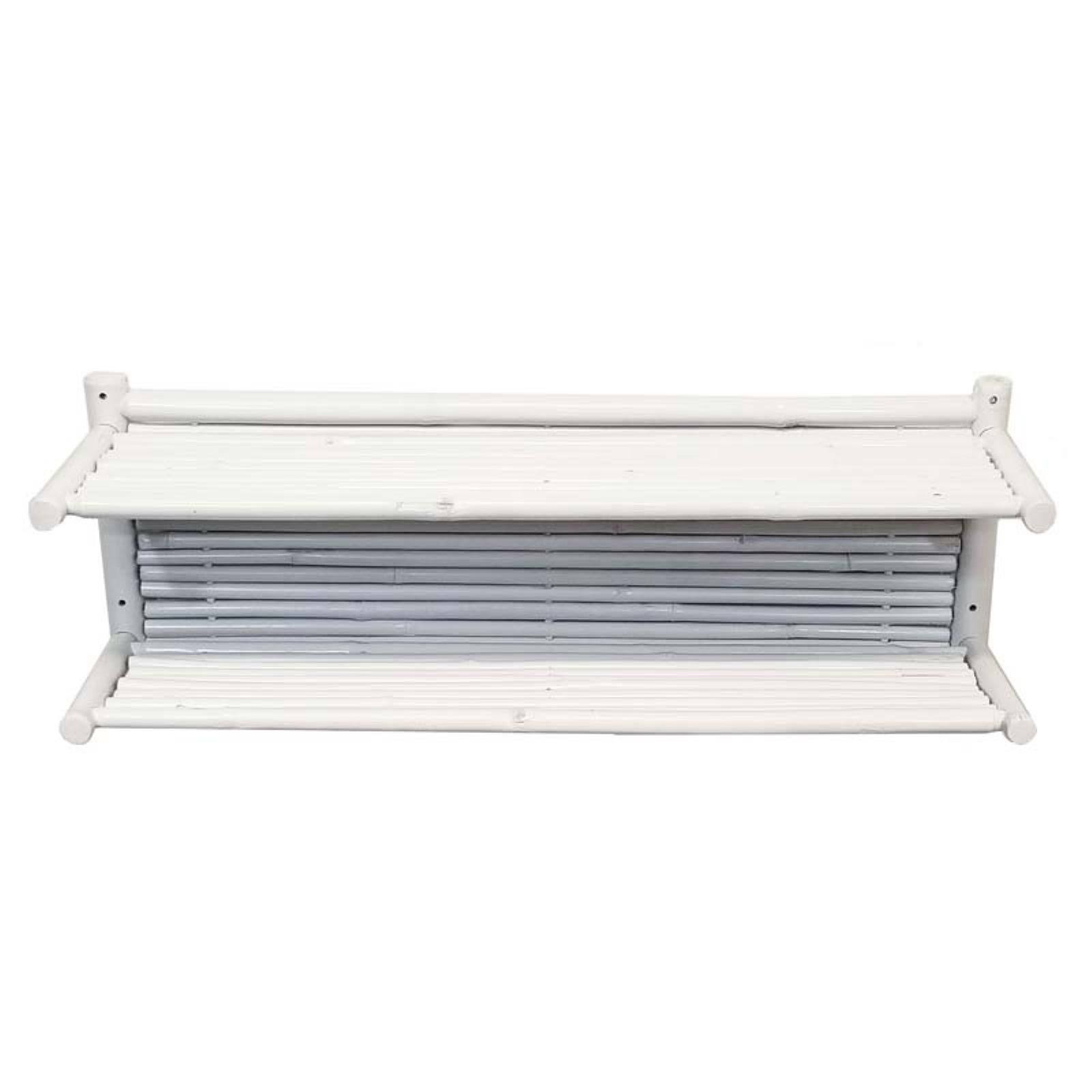 Bamboo54 5876White Double Wall Shelf White
