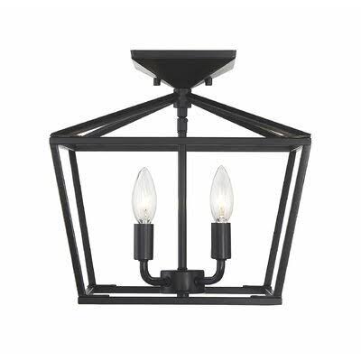 DeVries 4 -Light 13x22 Semi Flush Mount Fixture Finish Classic Bronze
