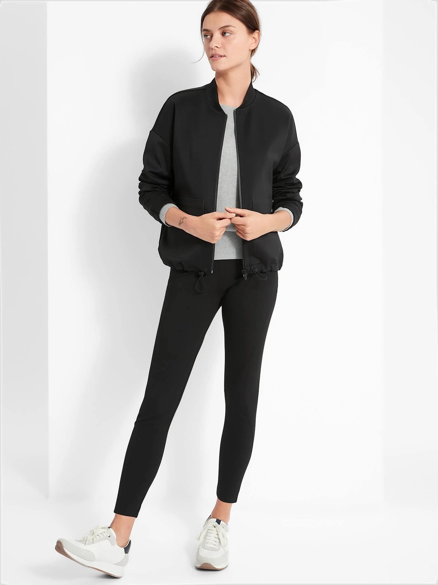 Banana Republic Women's High-Rise Ponte 7/8 Legging Black Size M