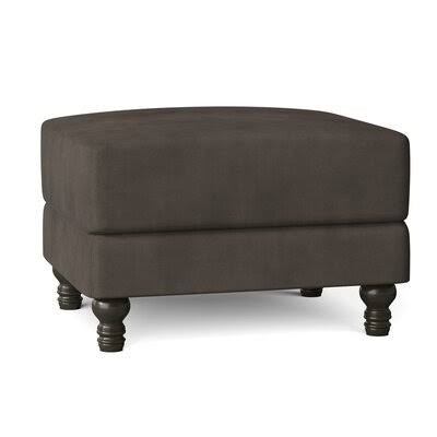 Birch Lane Montgomery 31x22 Rectangle Standard Ottoman Body Fabric: Tina Charcoal
