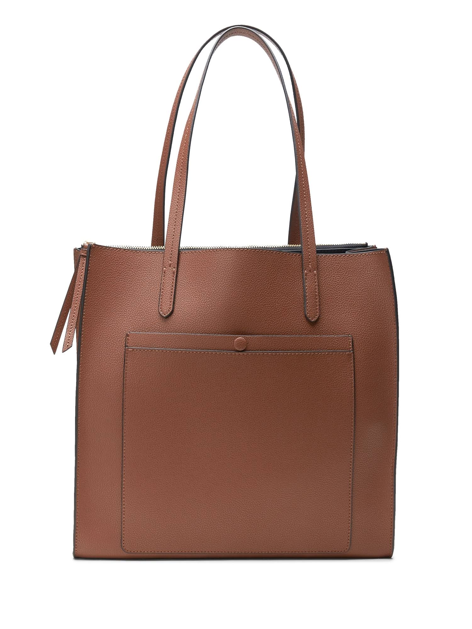 Banana Republic Women's 12-Hour Leather Large Tote Cognac Leather One Size