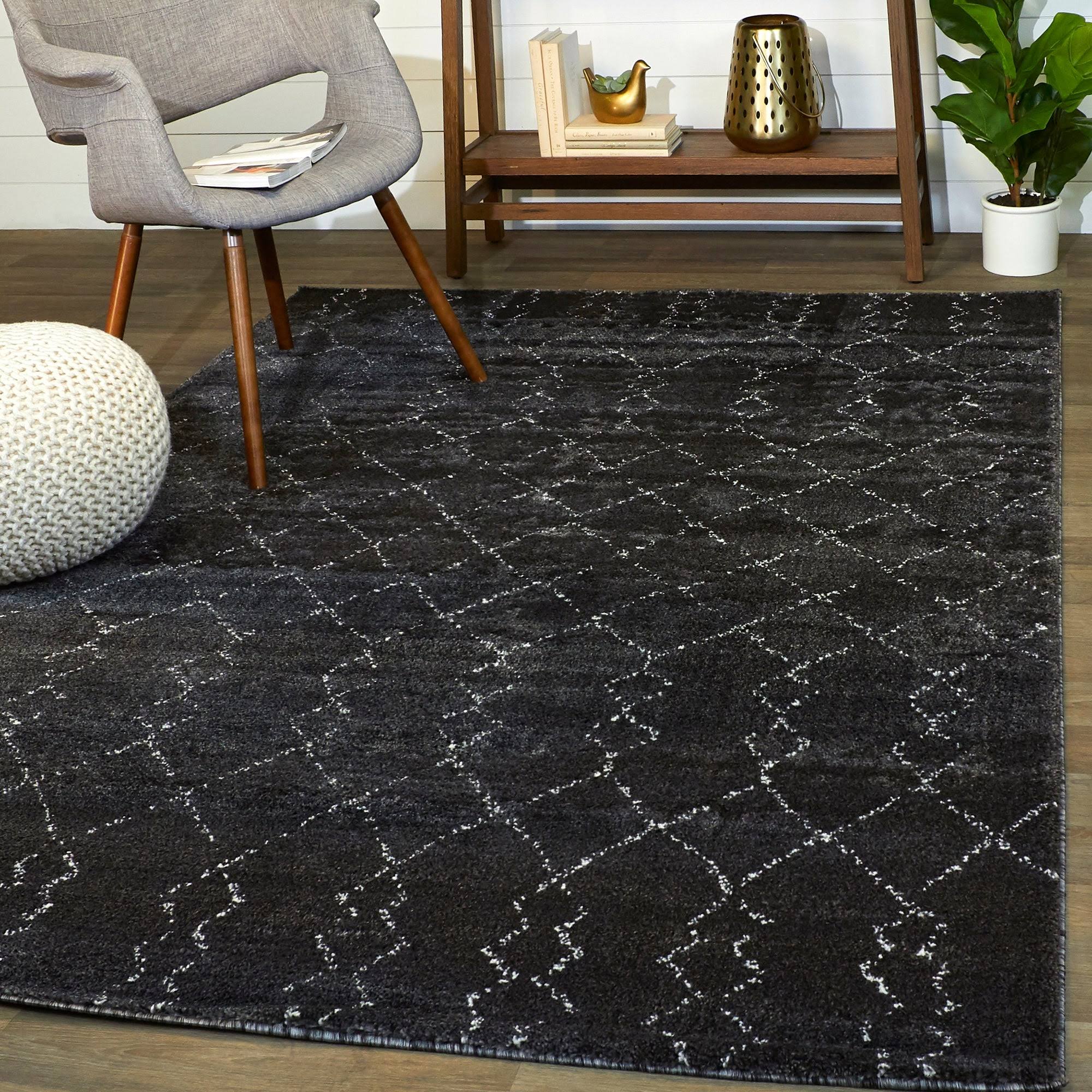 Reeves Moroccan Trellis Area Rug - 5&3x22 x 7& - Charcoal
