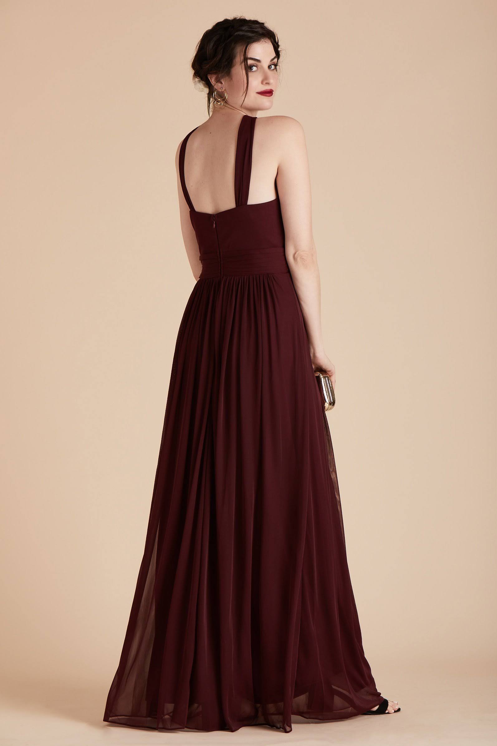Birdy Grey Kiko Bridesmaid Dress in Cabernet L / Cabernet
