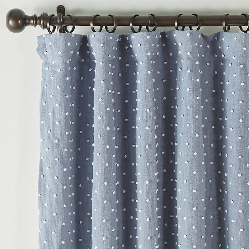 French Knot Drapery Panel White 108x22 - Ballard Designs
