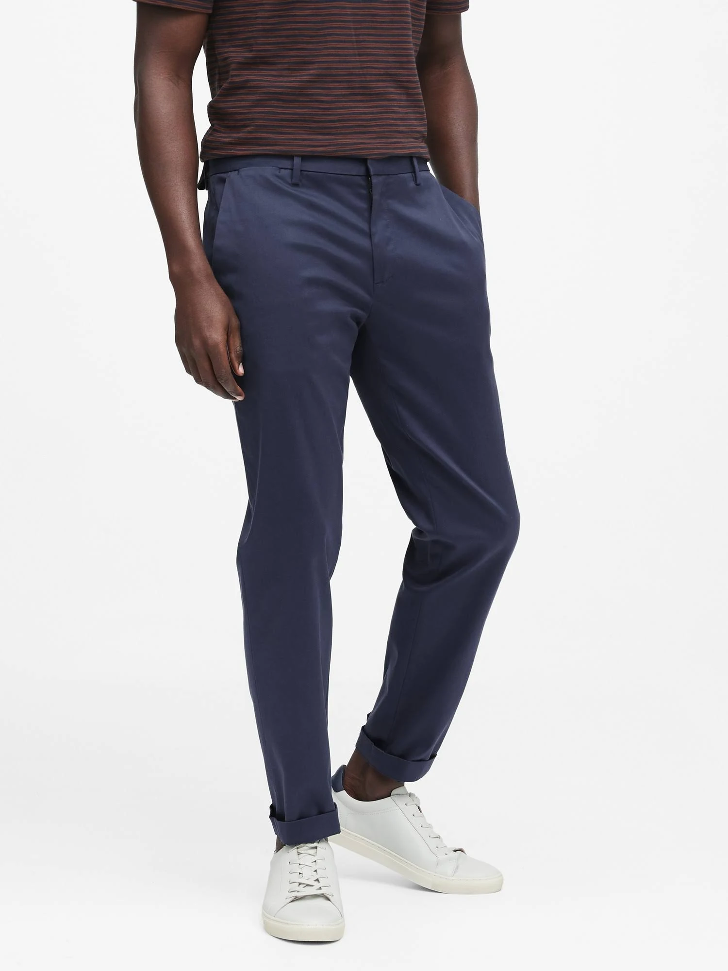 Banana Republic Men's Mason Athletic Tapered Rapid Movement Chino Pant Hazey Blue Size 38W 32L