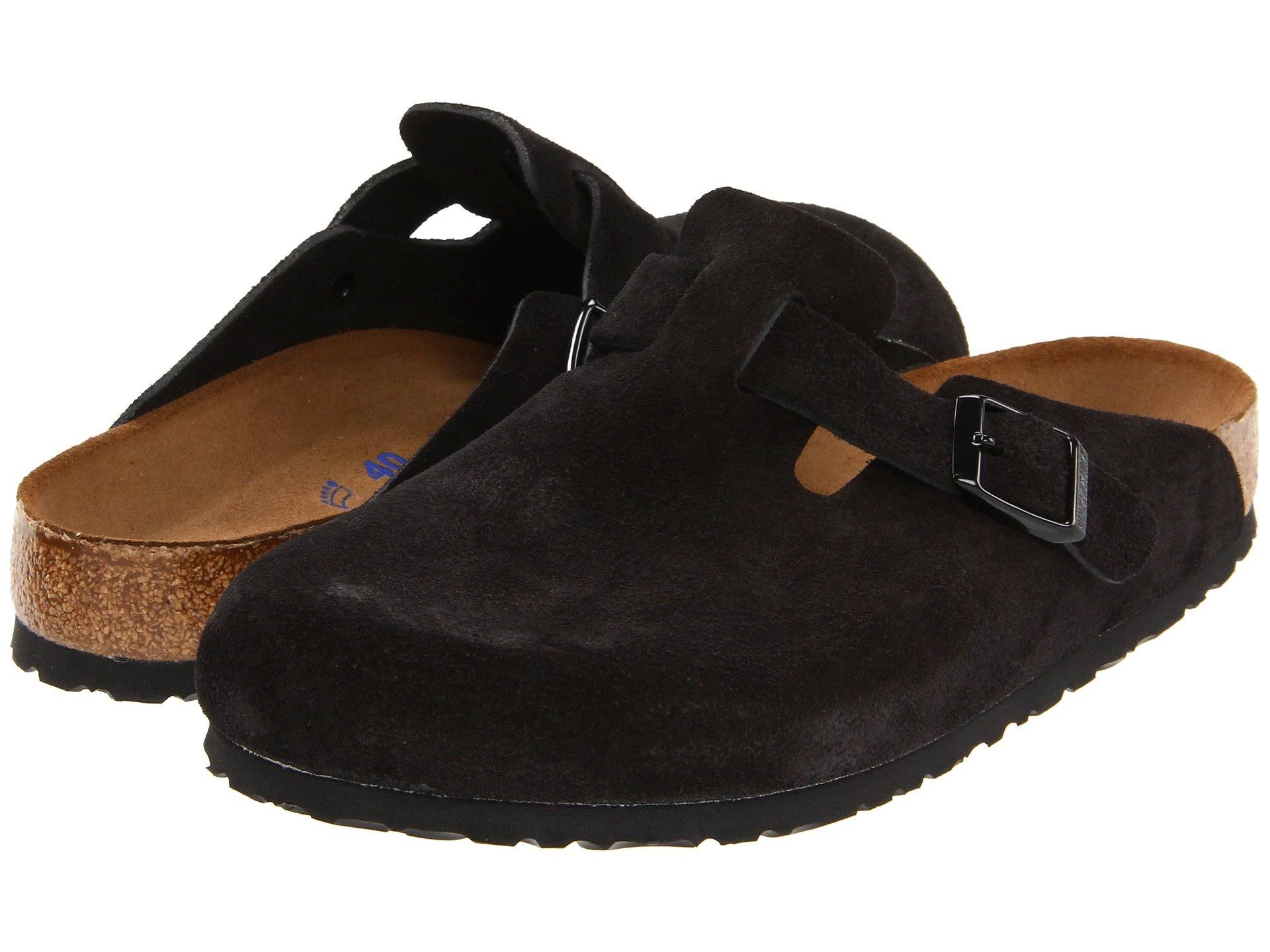 Birkenstock Boston Soft Footbed - Black Suede Size 37