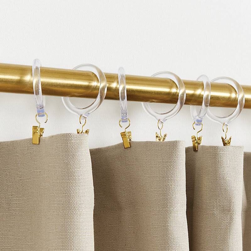Set of 10 Acrylic Drapery Rings - Ballard Designs