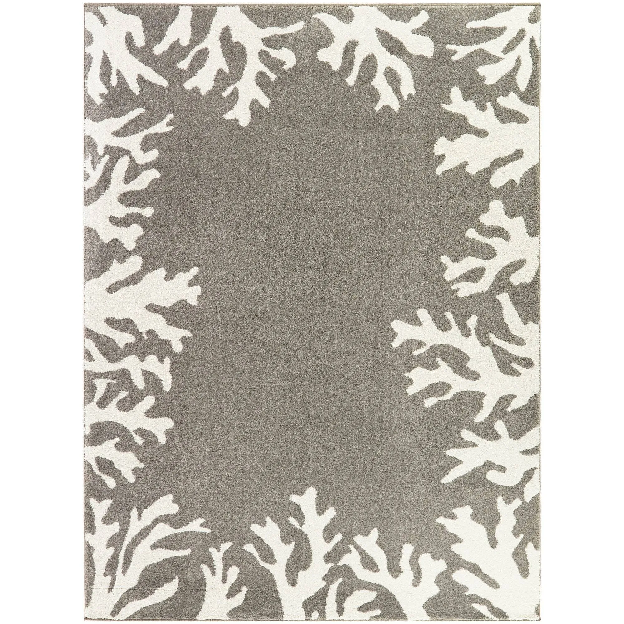 Balta Caswell Navy 5 ft. x 7 ft. Coastal Coral Area Rug, Blue