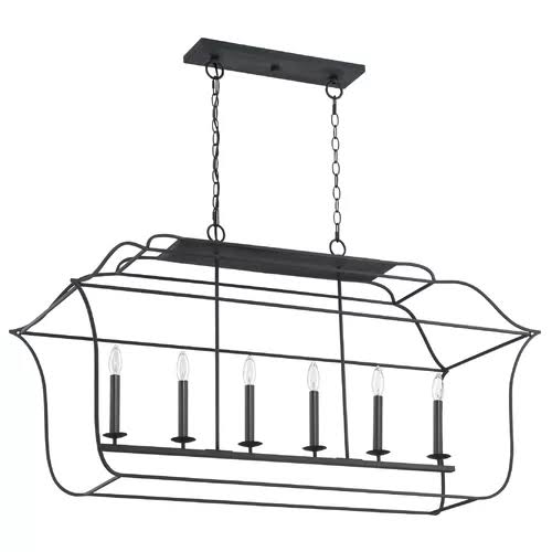 Chloe 6-Light Geometric Chandelier Finish: Century Silver Leaf