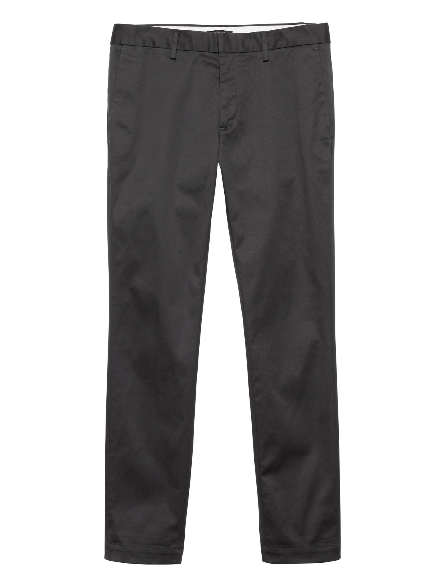 Banana Republic Men's Fulton Skinny Rapid Movement Chino Pant Charcoal Gray Size 34W 32L