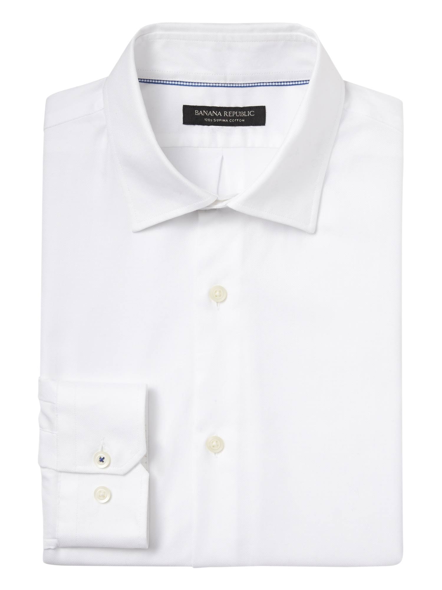 Banana Republic Men's Standard-Fit Non-Iron Dress Shirt White Size S