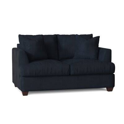 Kenna 63x22 Recessed Arm Loveseat Birch Lane Body Fabric: Tina Indigo