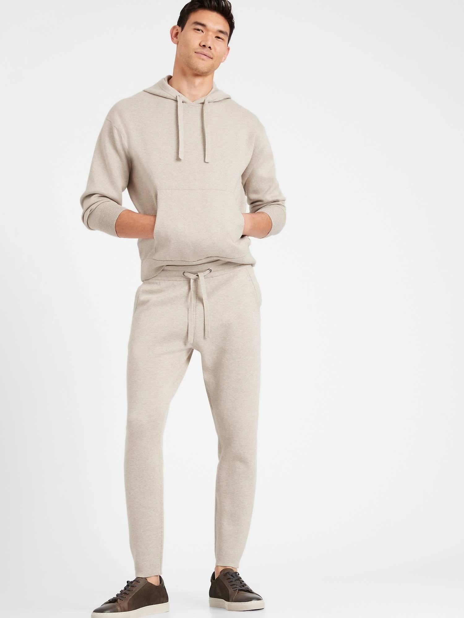 Banana Republic Men's Supima Sweater Jogger Vintage Tan Size XL