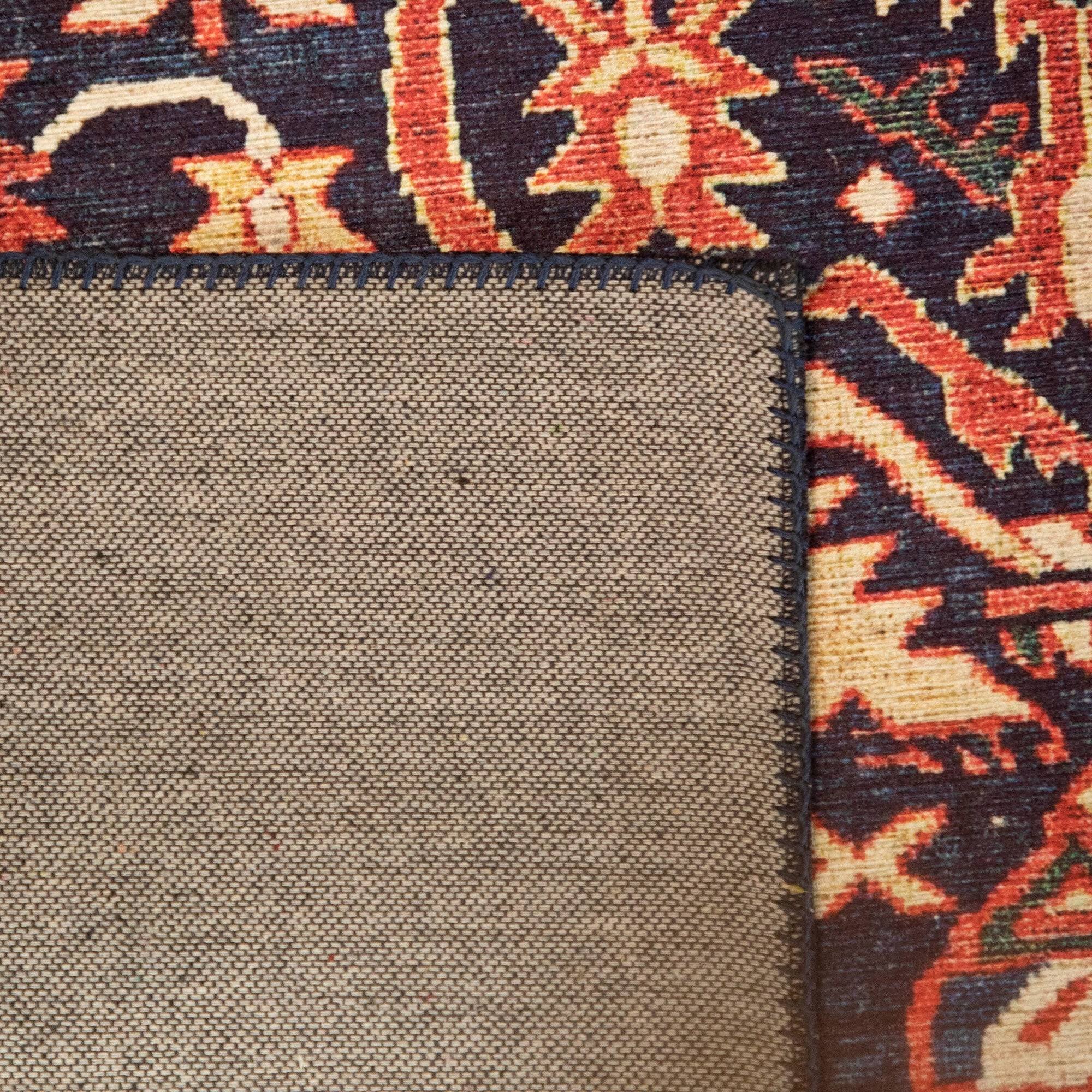Vatel Traditional Persian Area Rug - 8' x 10' - Navy Blue