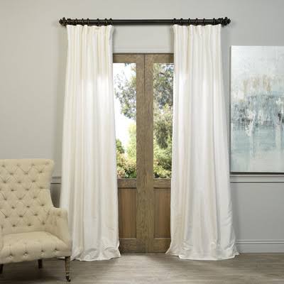 Sagunto Synthetic Room Darkening Thermal Rod Pocket Single Curtain Panel Size per Panel: 50x22 W x 96x22 L, Curtain Color: Off W
