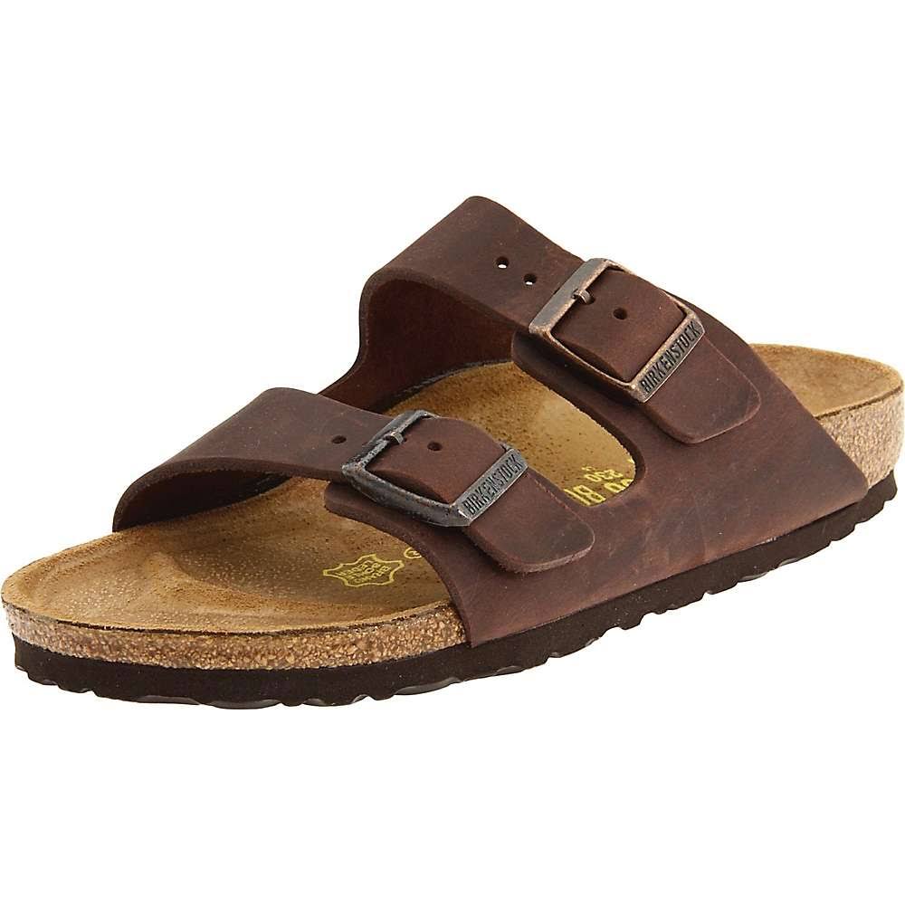 Birkenstock Men's Arizona SFB Habana Oiled Leather Sandals - Brown - 45 EU / 12 M US