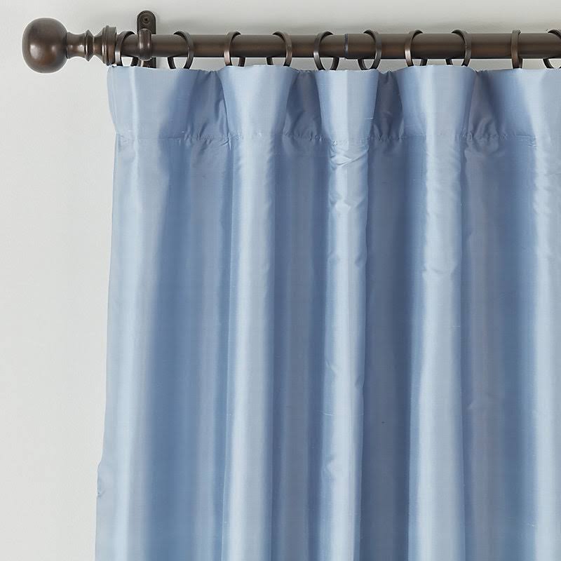 Dupioni Silk Drapery Panel Gray 84x22 - Ballard Designs