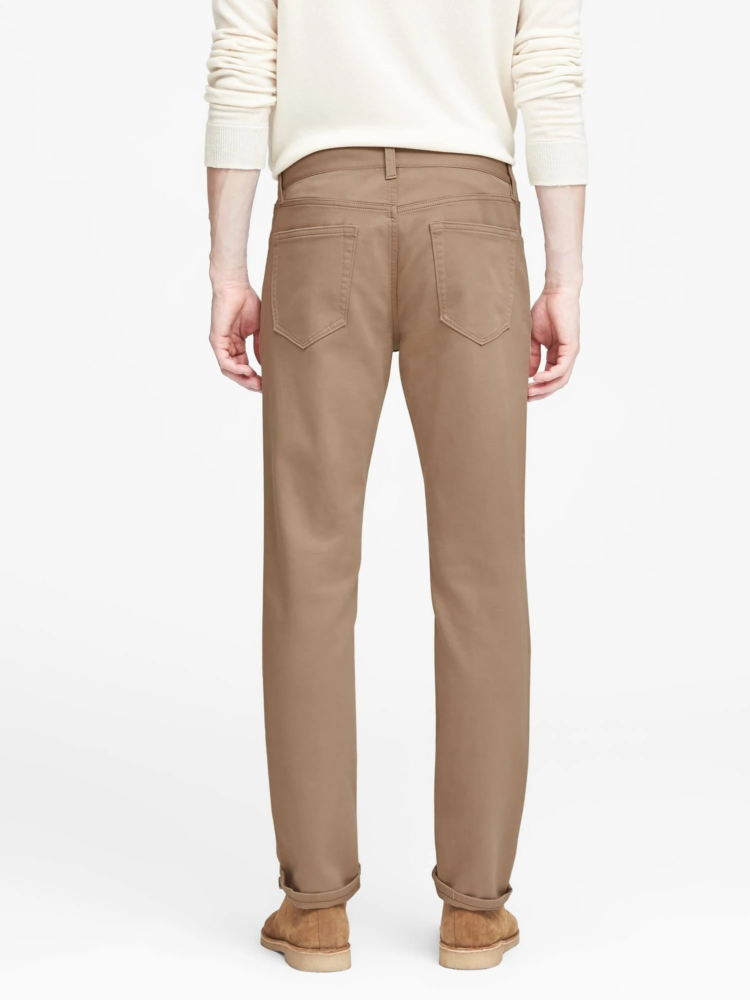 Banana Republic Men's Athletic Tapered Traveler Pant Khaki Size 34W 32L